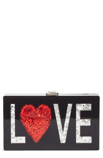 Nordstrom Love Box Clutch - Black