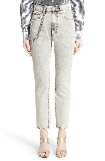 Women's Marc Jacobs Overdyed Bleach Stovepipe Jeans - Grey