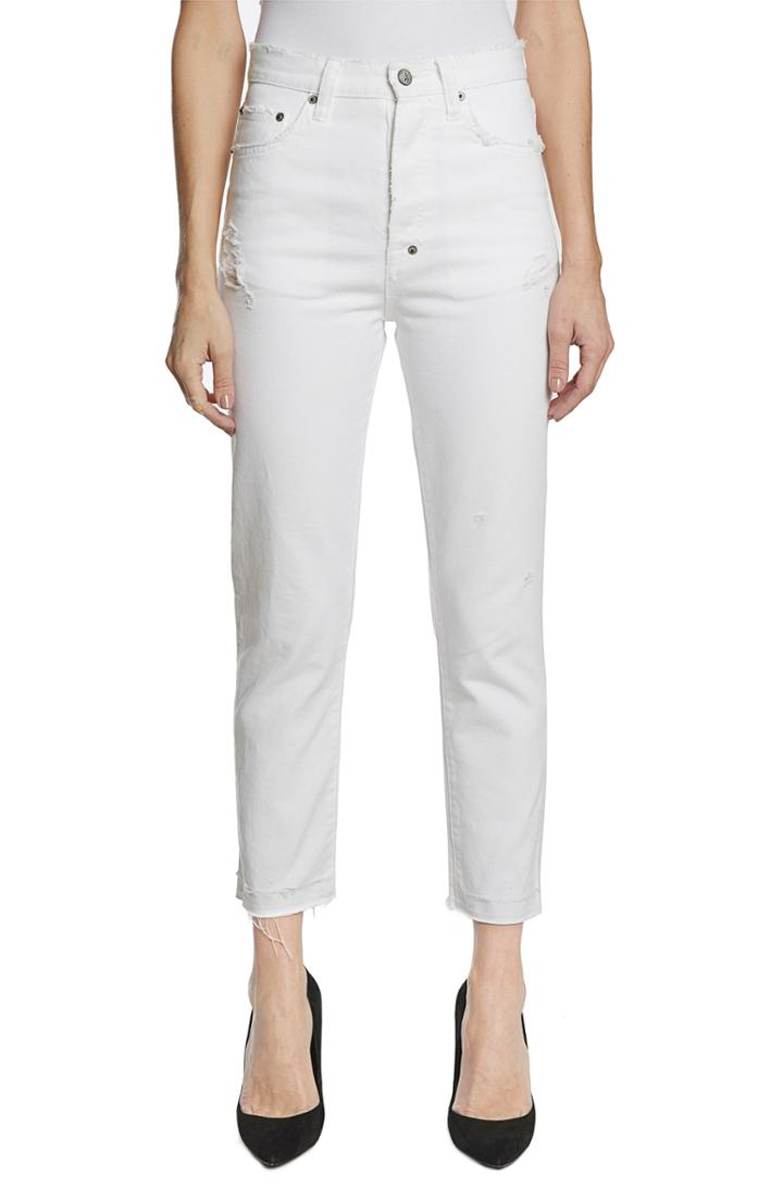 Women's Prps Amx Distressed High Waist Released Hem Ankle Jeans