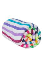 Women's Las Bayadas Stripe Cotton Blend Beach Blanket, Size - White