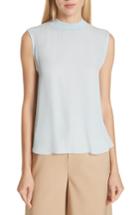 Women's Vince Tie Back Silk Shell - Blue