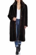 Women's Avec Les Filles Faux Fur Walker Coat - Brown