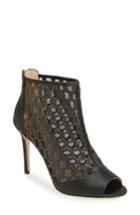 Women's Jewel Badgley Mischka Holt Ii Glittery Cage Sandal M - Black