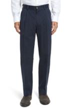 Men's Bills Khakis Classic Fit Pleat Front Chamois Cloth Pants X 30 - Blue