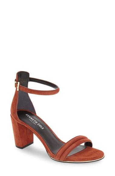 Women's Kenneth Cole New York 'lex' Ankle Strap Sandal M - Metallic