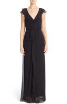 Women's Carolina Herrera Ruffled Chiffon Column Gown