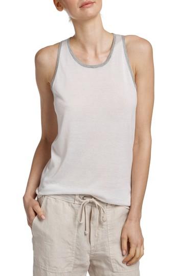 Women's James Perse Cotton & Cashmere Racerback Tank - White