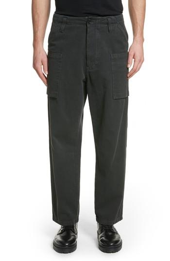 Men's Acne Studios Anselm Wide Leg Patch Cargo Pants Eu - Black