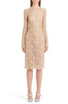 Women's Dolce & Gabbana Lace Sheath Dress Us / 46 It - Beige
