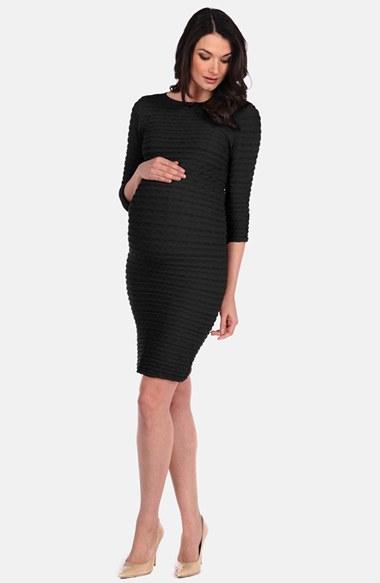 Women's Tees By Tina 'crinkle' Maternity Dress, Size - Black