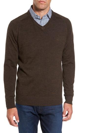 Men's Rodd & Gunn Burfield Wool Sweater, Size - Brown