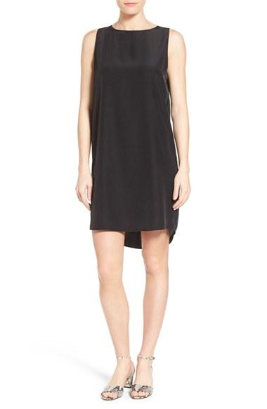 Women's Halogen Sleeveless Shift Dress, Size - Black