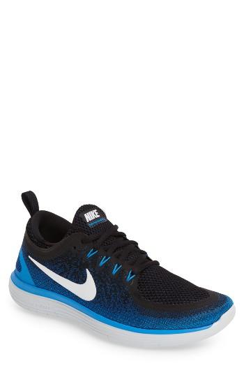 Men's Nike Free Rn Distance 2 Running Shoe .5 M - Blue