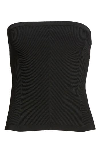 Women's Halogen Corset Sweater - Black