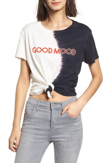 Women's Sub Urban Riot Good Mood Tie Dye Tee - Black