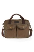 Men's Barbour 'longthorpe' Waxed Canvas Laptop Bag - Metallic
