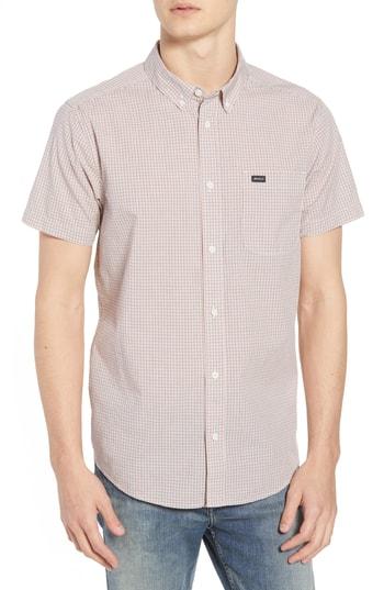 Men's Rvca Staple Woven Shirt - Beige