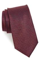 Men's Nordstrom Men's Shop Lairson Micro Silk Tie, Size - Red