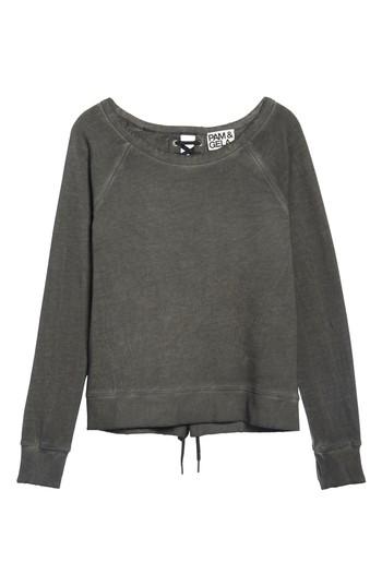 Women's Pam & Gela Lace-up Sweatshirt - Black