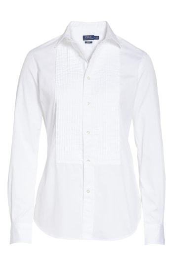 Women's Polo Ralph Lauren Kendal Tuxedo Cotton Shirt