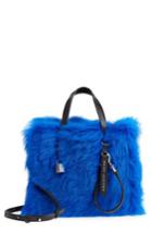 Marc Jacobs Mini The Grind Genuine Shearling Tote - Blue