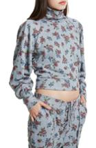 Women's Afrm Jaxon Crop Turtleneck - Grey