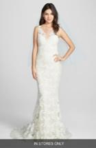 Women's Amsale 'nicole' Alecon Lace Mermaid Dress