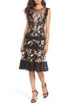 Women's Bronx & Banco Agata Embroidered Fit And Flare Dress Us / 6 Au - Black