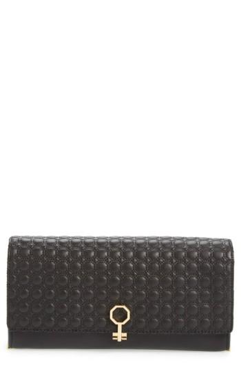 Louise Et Cie 'yvet' Leather Flap Clutch - Red