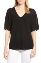 Women's Eileen Fisher V-neck Organic Linen Top - Orange