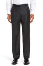 Men's Zanella Bennett Regular Fit Pleated Trousers - Grey