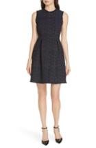 Women's Rebecca Taylor Rainbow Tweed Fit & Flare Dress - Blue