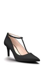 Women's Shoes Of Prey T-strap Pump B - Black