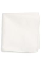 Men's Boss Solid Silk Pocket Square, Size - White