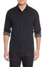 Men's Travis Mathew Slim Fit Wrinkle Free Sport Shirt - Black