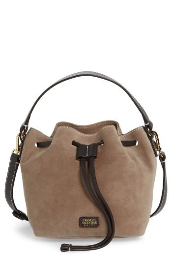 Frances Valentine Ann Small Suede Bucket - Brown