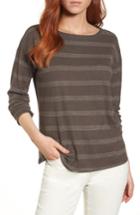 Women's Eileen Fisher Stripe Hemp & Organic Cotton Top - Grey