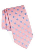 Men's John W. Nordstrom Grid Silk Tie, Size - Pink