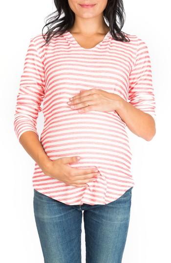 Women's Nom Maternity 'aria' Maternity Hoodie - Red