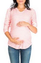 Women's Nom Maternity 'aria' Maternity Hoodie - Red
