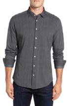Men's Stone Rose Trim Fit Sport Shirt, Size - Black