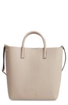 Oad New York Carryall Pebbled Leather Tote - Beige