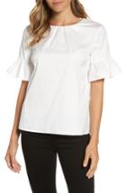 Women's Halogen Tie Back Poplin Blouse - White