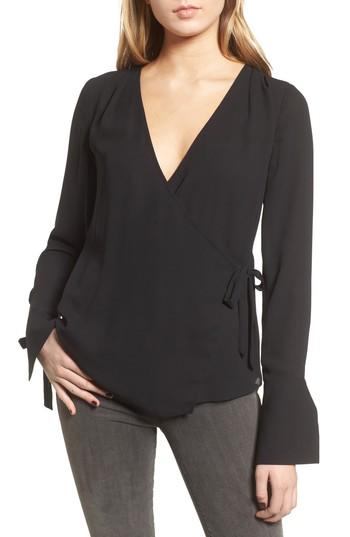 Women's Trouve Wrap Top - Black