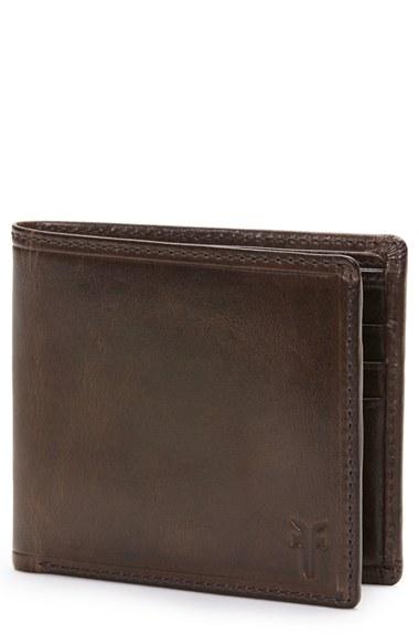 Men's Frye 'logan' Leather Billfold Wallet - Brown (online Only)