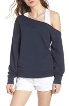Women's Treasure & Bond Asymmetrical Sweatshirt, Size - Blue