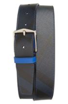 Men's Burberry Leather Belt - Navy/ Blue