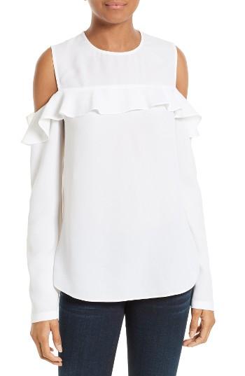 Women's A.l.c. Elliot Silk Cold Shoulder Top