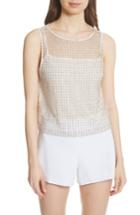 Women's Alice + Olivia Amal Embellished Tank - White