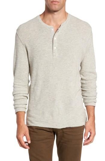Men's Billy Reid Hartford Henley - Grey